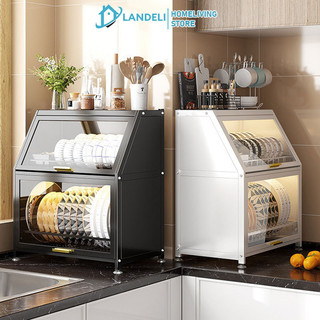 Giá để bát đĩa nhà bếp Landeli Home, kệ để bàn, giá thoát nước bát đĩa đa chức năng