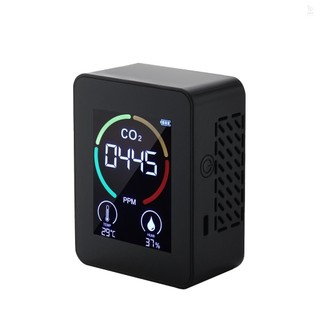 Máy kiểm tra nồng độ co2 lcd 2,8 inch máy dò carbon dioxide mini máy đo độ ẩm & nhiệt độ màn hình chất lượng không khí pin lithium 1200mah máy đo co2