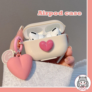 Ốp lưng Airpods 3D Love Heart Hàn Quốc Tai nghe không dây Bluetooth Tương thích cho Airpods 1 / 2 / 3 / 4 / pro Tai nghe nhét tai