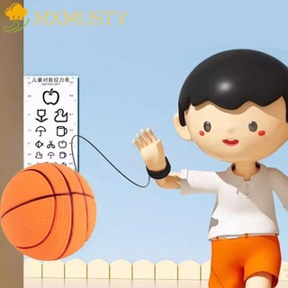 Mxmusty Bóng hồi phục nảy đàn hồi, Trò chơi bóng cầm tay nhàm chán Bóng hồi phục tay, Bóng rổ bóng đá bóng rổ Mini có dây đeo đàn hồi Đồ chơi trẻ em