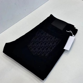 HWUW DIOR Spring and Summer Heavy Craft Wash European Goods Stretch Slim Narrow Bottom of a Trouser Leg Jeans