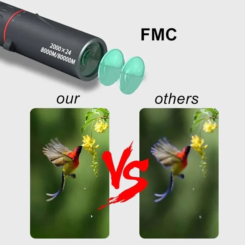 Kính thiên văn một mắt 2000x24 HD Kính thiên văn điện thoại di động Mini di động có giá đỡ Cắm trại ngoài trời Kính thiên văn ngắm chim | BigBuy360 - bigbuy360.vn