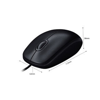 Chuột Logitech B100 Black, có dây kết nối USB