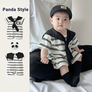 Mùa Hè Mới Áo liền quần 0-2 Tuổi Trẻ Em Bé Gái Quần Áo Bé Trai Hoạt Hình Gấu Trúc Siêu Đẹp Trai Polo Phong Cách Hàn Quốc Áo liền quần Thường Ngày