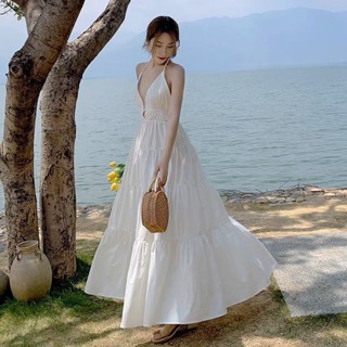 Váy nữ 2 dây đi biển dáng xinh đẹp dễ thương cá tính quyến rũ có sẵn mút ngực