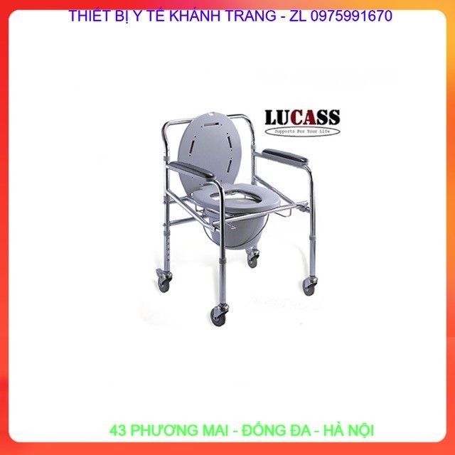 Ghế bô vệ sinh lucass G696 có bánh xe di chuyển