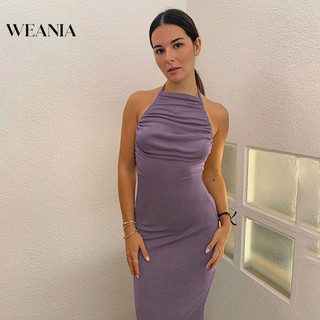 Váy dài có dây buộc lưng WEANIA