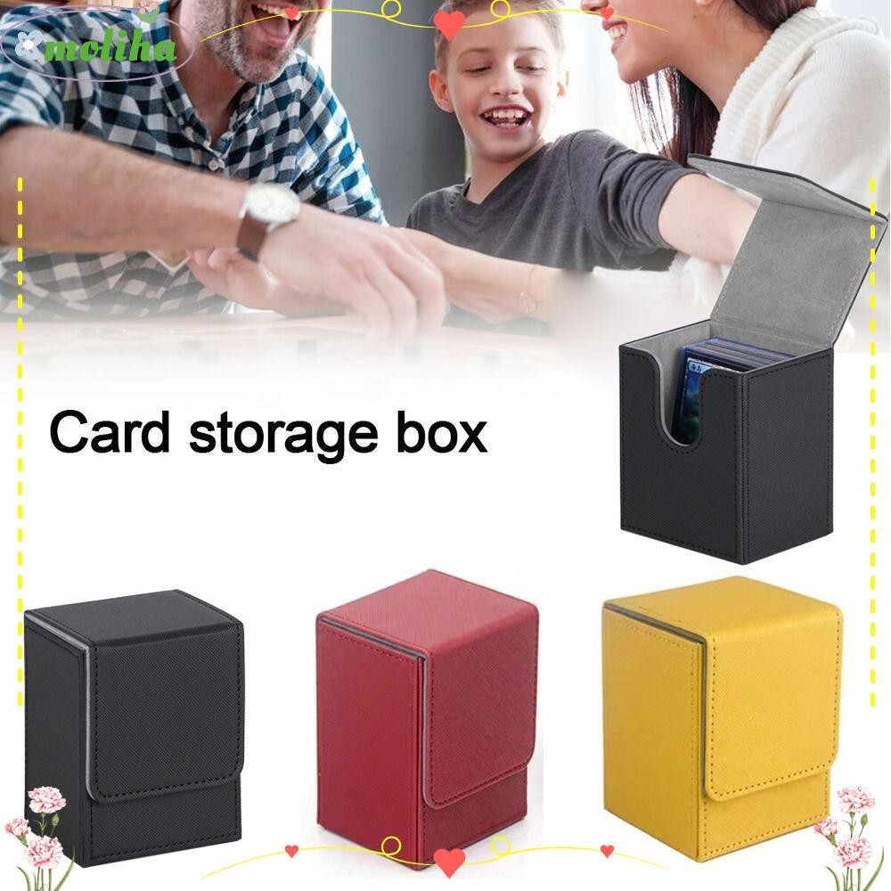 MOLIHA Game MTG Trading Card Holder, PU Organizer Deck Box, Box Protectors Storage Collectible Game 