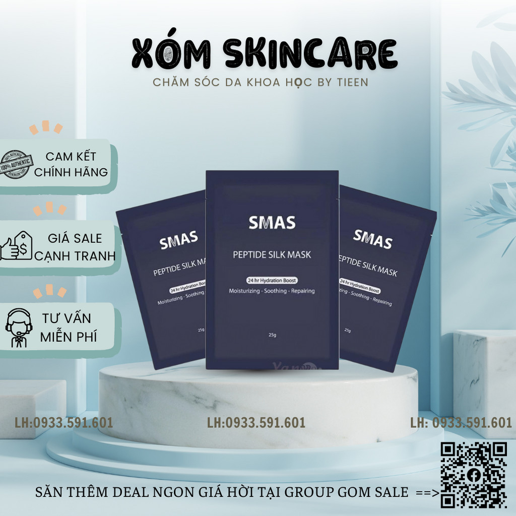 Mặt Nạ Smas Peptide Silk Mask Cấp Ẩm x 1 miếng