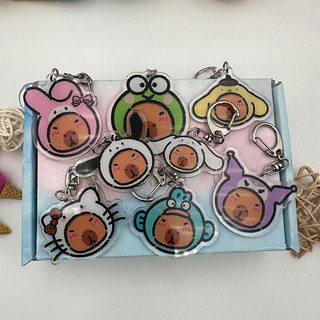 Mini Capybara Móc Khóa Acrylic Sáng Tạo Móc Khóa Túi Sinh Viên Mặt Dây Chuyền Quà Tặng Quà Tặng Quà Tặng Sinh Nhật