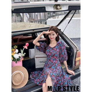 MẬP STYLE ĐẦM BÔNG NHÍ TÍM, CHẤT LỤA MÁT IN HOA CAO CẤP, THOẢI MÁI XUỐNG PHỐ MÙA DU LỊCH SIZE 47-90 KG