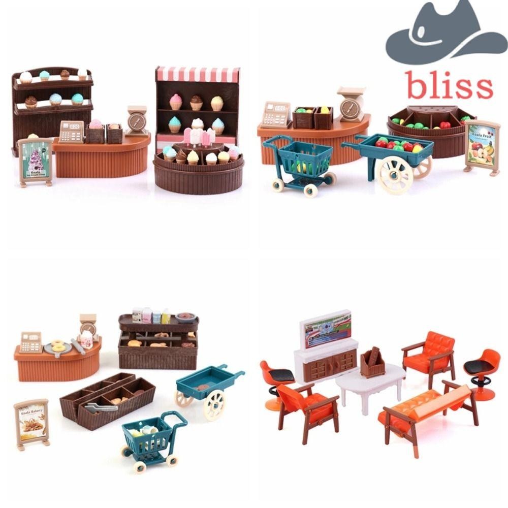 Nội thất nhà búp bê BLISS, Phòng ngủ mô hình vi mô Nội thất thu nhỏ, Đồ chơi DIY 1: 12 Đồ chơi nhà bếp Gia đình rừng Đồ chơi nội thất Mini Quà tặng cô gái