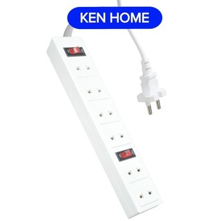 Ổ cắm điện quang 6 lỗ dây 2m / 5m ken home