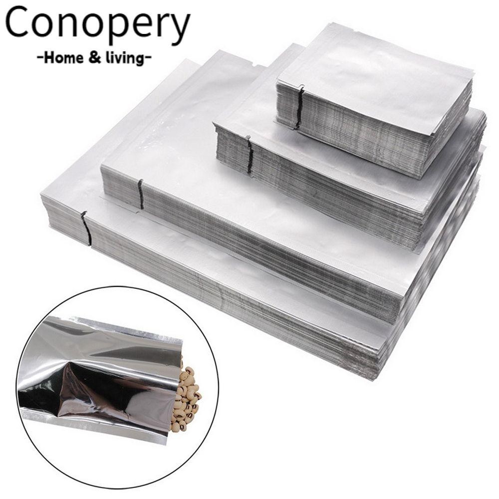 Conopery 100 Chiếc Túi Giấy Nhôm Chống Thấm Nước Saran Bọc Đồ Dùng Nhà Bếp Máy Hút Chân Không