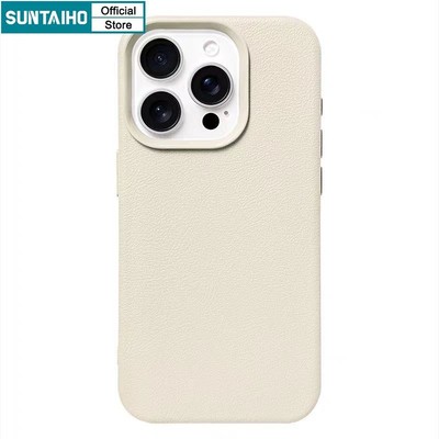 Suntaiho Ốp lưng iPhone Đẹp Cao Cấp Màu Sắc Thanh Lịch Silicon Mềm Họa Tiết Lichee Ốp lưng Màu Trắng Cho Iphone 16 15 14 12 13 11 Pro Max IP 7 8 Plus Iphon X XR Xs Max TPU Chống Sốc Ốp Lưng