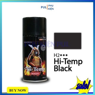 Sơn samurai màu đen mờ H2 chống cháy chịu nhiệt sơn pô bám tốt chống gỉ sét hàng chính hãng