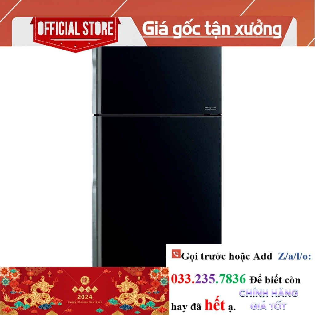 R.ẻ> Tủ lạnh Hitachi Inverter 339 lít R-FVX450PGV9(GBK)