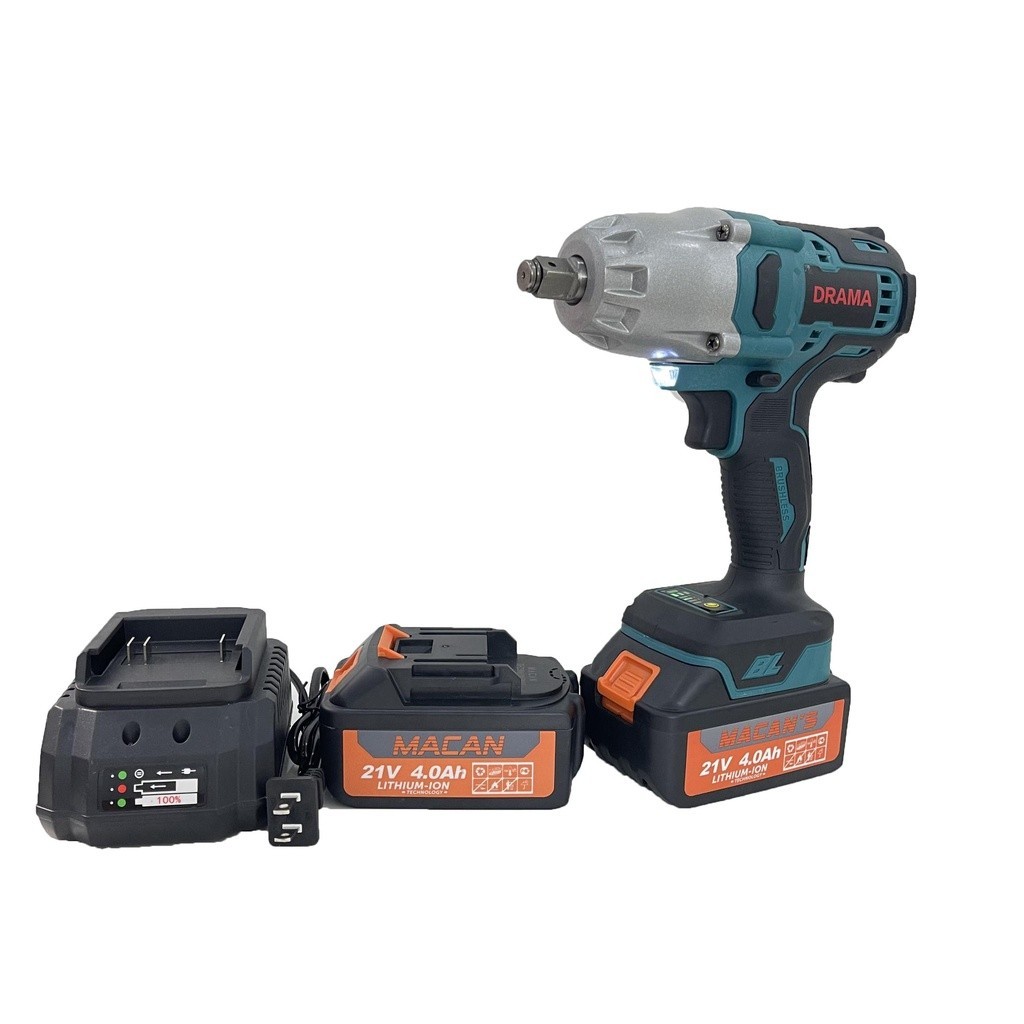 Máy Siết Bulong DRAMA Lực Siết Khỏe Mở Bulong 24mm Chân Pin Phổ Thông Động Cơ Không Chổi Than