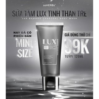 Sữa tắm lux tinh chất than tre soherbs mini size 120ml