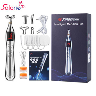 Salorie 5 Đầu Điện Châm Cứu Bút Kinh Tuyến Năng Lượng Xung Massage Bút Acupoint Massage Mặt Cơ Thể Giảm Đau