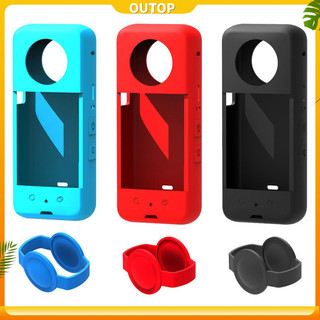 Ốp lưng silicon outop tay chống rơi vỏ bảo vệ chống bụi tương thích cho phụ kiện máy ảnh insta360 x3