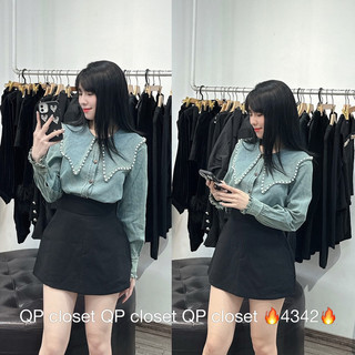 Áo sơmi bò cổ giả ngọc caboxin