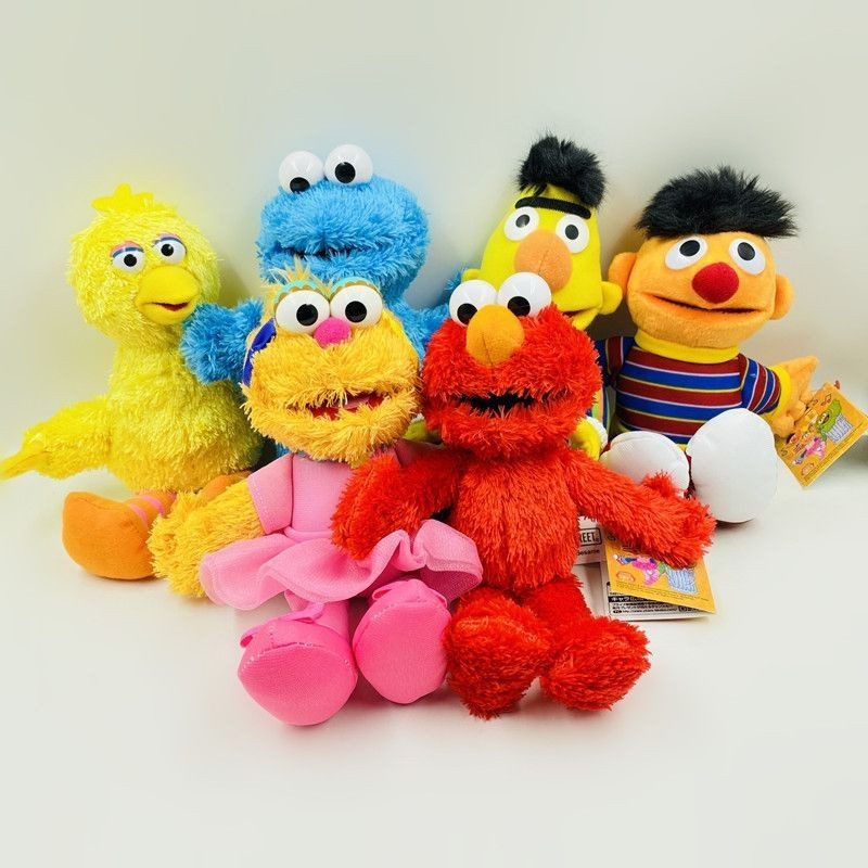Sesame Street / Elmo Sesame Street Elmo Red Monster Blue Monster Búp bê sang trọng Đồ chơi trẻ em Mẹ