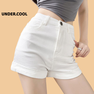 Quần jean short nữ UNDERCOOL chất Denim  thiết kế đơn giản kaki trơn dễ phối đồ Lưng Cao co giãn quần đùi bò