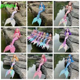 Poou BJD Đồ chơi búp bê nàng tiên cá, Đồ chơi trang điểm BJD Nàng tiên cá BJD Búp bê nàng tiên cá, Quần áo có thể tháo rời Khớp có thể di chuyển 45CM BJD Đám cưới Búp bê nàng tiên cá Quà tặng sinh nhật cô gái