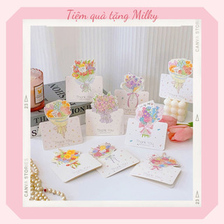 Thiệp chúc mừng sinh nhật, thiệp quà tặng họa tiết hoa 3D dễ thương phong cách cổ điển mẫu B