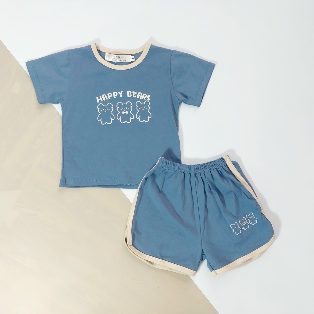 Bộ Cotton Bé Trai-Bé Gái Happy Bears BH2426 Size 1-5, Dành Cho Bạn Từ 8kg Đến 14kg