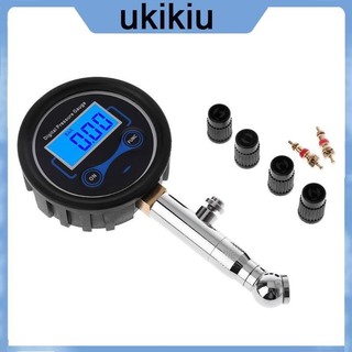 Đồng hồ đo áp suất lốp kỹ thuật số uki 0-200psi đồng hồ đo áp suất lốp ô tô cho xe tải xe máy đèn nền màn hình lcd