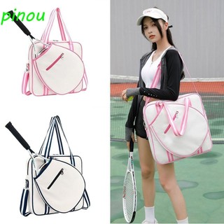 Túi Tennis POOU, Túi đựng vợt Pickleball đa chức năng bằng vải Canvas, Túi xách cầu lông đeo chéo lớn chuyên nghiệp đa năng Bơi lội