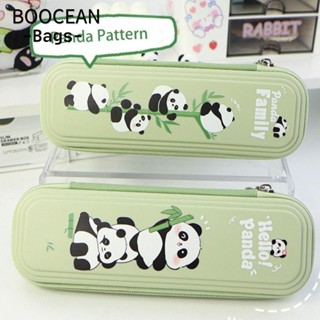  BOOCEAN Bút chì Túi đựng bút dung tích lớn họa tiết gấu trúc Hộp đựng bút di động đa chức năng dành cho học sinh 