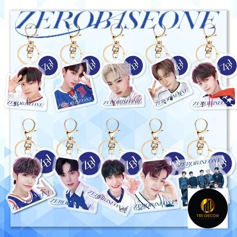 Móc khóa ZEROBASEONE Jiwoong Zhang Hao Hanbin Seok Matthew Taerae Ricky 4 Phụ kiện trang trí túi xác