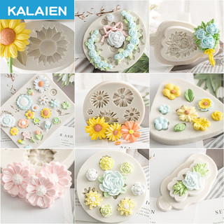Kalaien Hoa Fondant Khuôn Silicon Fondant Bánh Trang Trí Sugarcraft Bánh Sô Cô La Khuôn Nướng Bánh Fondant Dụng Cụ