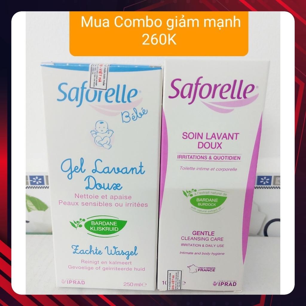 Gel tắm gội cho bé 250ml. Saforelle BEBE dịu nhẹ cho da bé.thương hiệu của Pháp.
