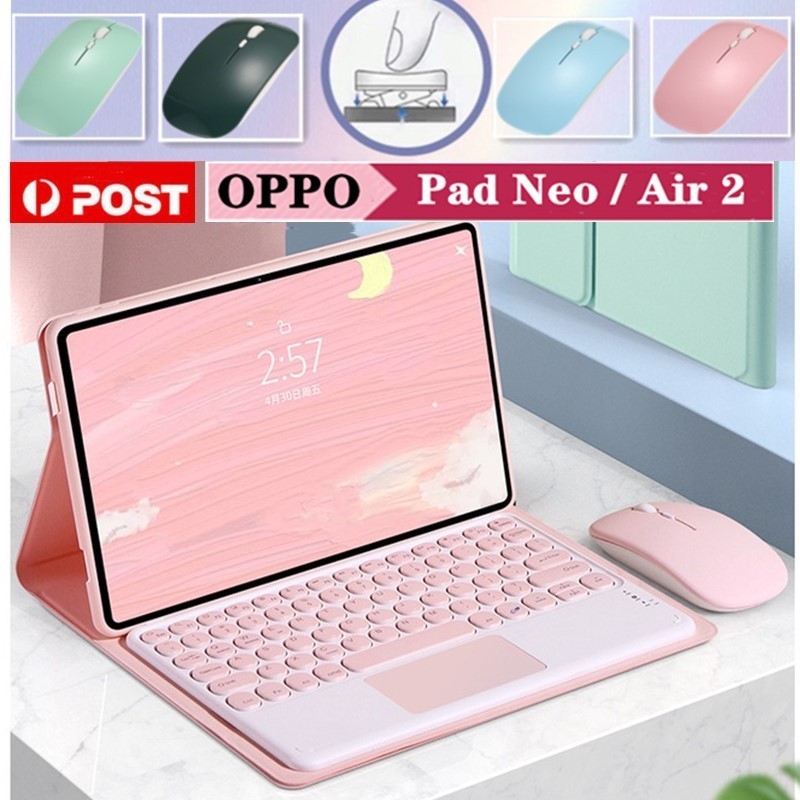 Bàn Phím Cho OPPO Pad Neo / OPPO Pad Air 2 11.4 inch 2024 TouchPad Bàn Phím Bluetooth Không Dây Có Thể Tháo Rời + Vỏ Bao Da Từ Tính + Chuột