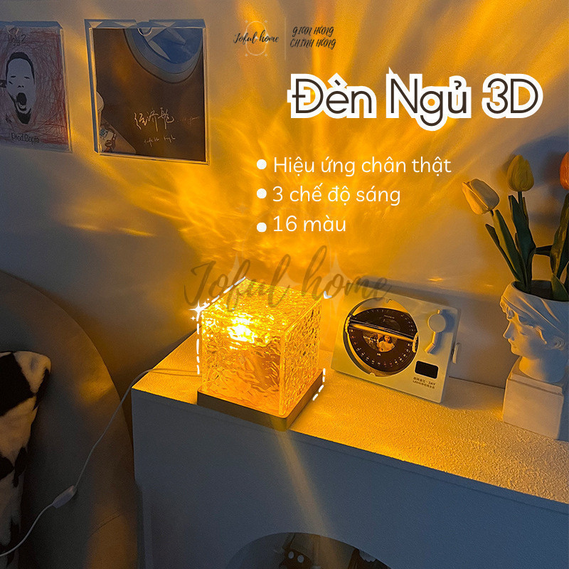 Đèn Bàn Arylic Hiệu Ứng Ngọn Lửa Joful Home – Sáng Tạo, Hợp Mọi Không Gian Trang Trí
