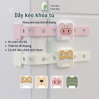 Xả hàng Đai Khoá Tủ Đồ Cao Cấp MINT DECOR thiết kế tiện lợi, độ bám tốt 7 cấp độ điều chỉnh an toàn tránh kẹp tay cho bé