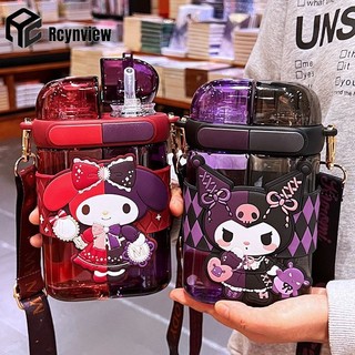 Dễ Thương Sanrio Chia Ngăn Cốc Nước Dễ Thương Hello Kitty Cinnamoroll My Melody Bình Nước Dung Tích Lớn Đôi Cốc Uống BPA Free