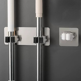 Dính đa năng móc treo tường cây lau nhà tổ chức giá đỡ bàn chải chổi móc treo nhà bếp phòng tắm móc mạnh