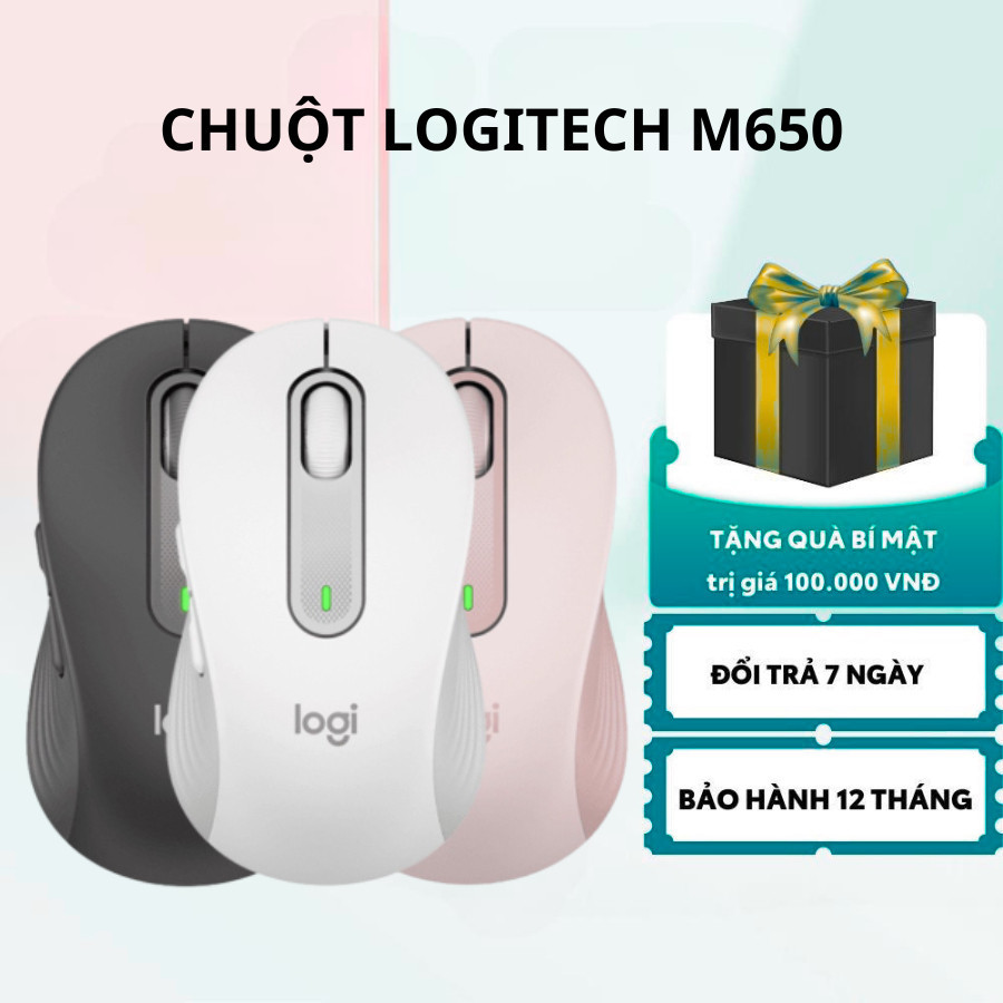 (HÀNG TUYỂN) Chuột Không dây Bluetooth + Wireless Logitech Signature M650
