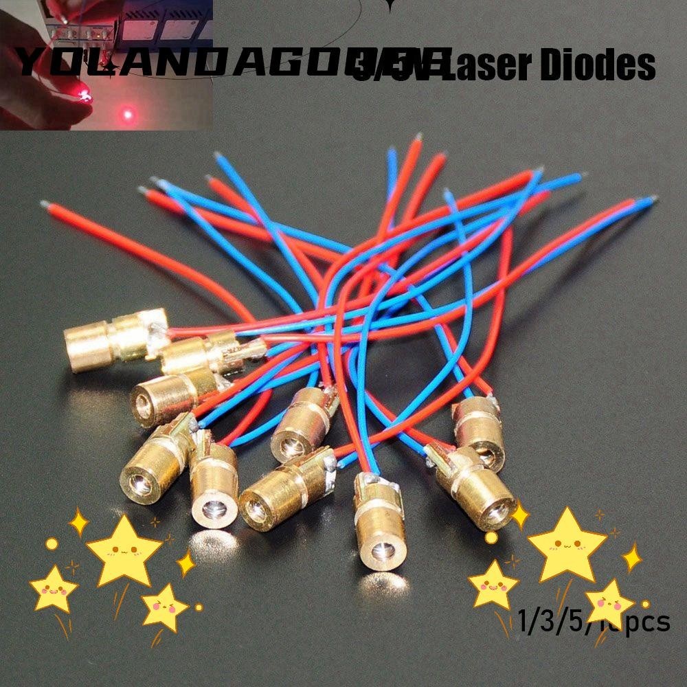 Yola 1 / 3 / 5 / 10 chiếc Điốt Laser Bán chạy 5 triệu watt Đồng Đầu Chấm Diode Mô-đun