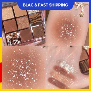 Lecena 9 màu Chocolate Matte Eyeshadow Palette Chống Thấm Nước Chống Mồ Hôi Bảng Phấn Mắt blackpink11
