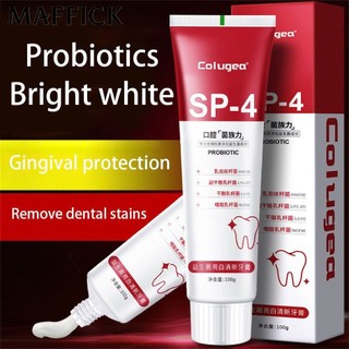 Sp-4 Probiotics Kem đánh răng trắng sáng vết ố hơi thở Kem đánh răng miệng tươi mát 100g Bluey