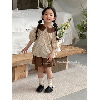 Áo hoa nhí cổ nâu ns10 Tiệm nhà Bơ - Kids clothing Nội dung 2