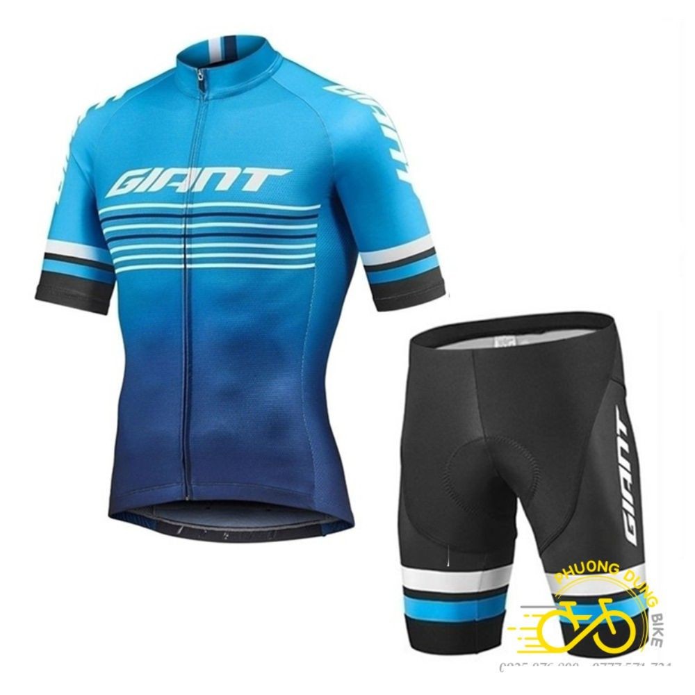 Bộ quần áo thể thao đi xe đạp Giant - Xanh Nhạt