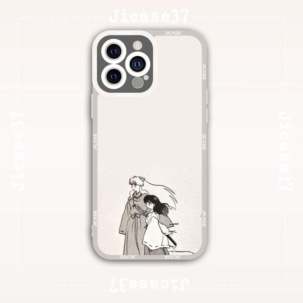 Ốp lưng iPhone Cạnh Vuông Samsung Xiaomi Oppo Chủ đề anime Inuyasha Khuyển dọa xoa