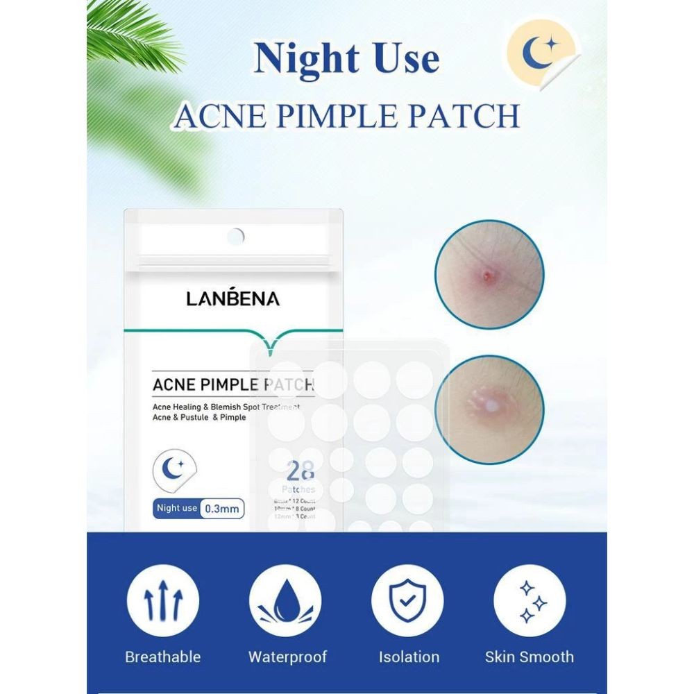 Miếng Dán Mụn Lanbena Hỗ Trợ Giảm Mụn Lành Sẹo Mụn Trong Suốt Sử Dụng Hàng Ngày & Sử Dụng Ban đêm | BigBuy360 - bigbuy360.vn